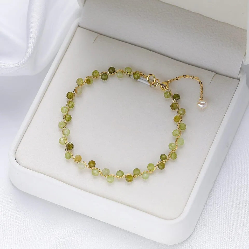 3MM Natural Stone Tourmaline Bracelet