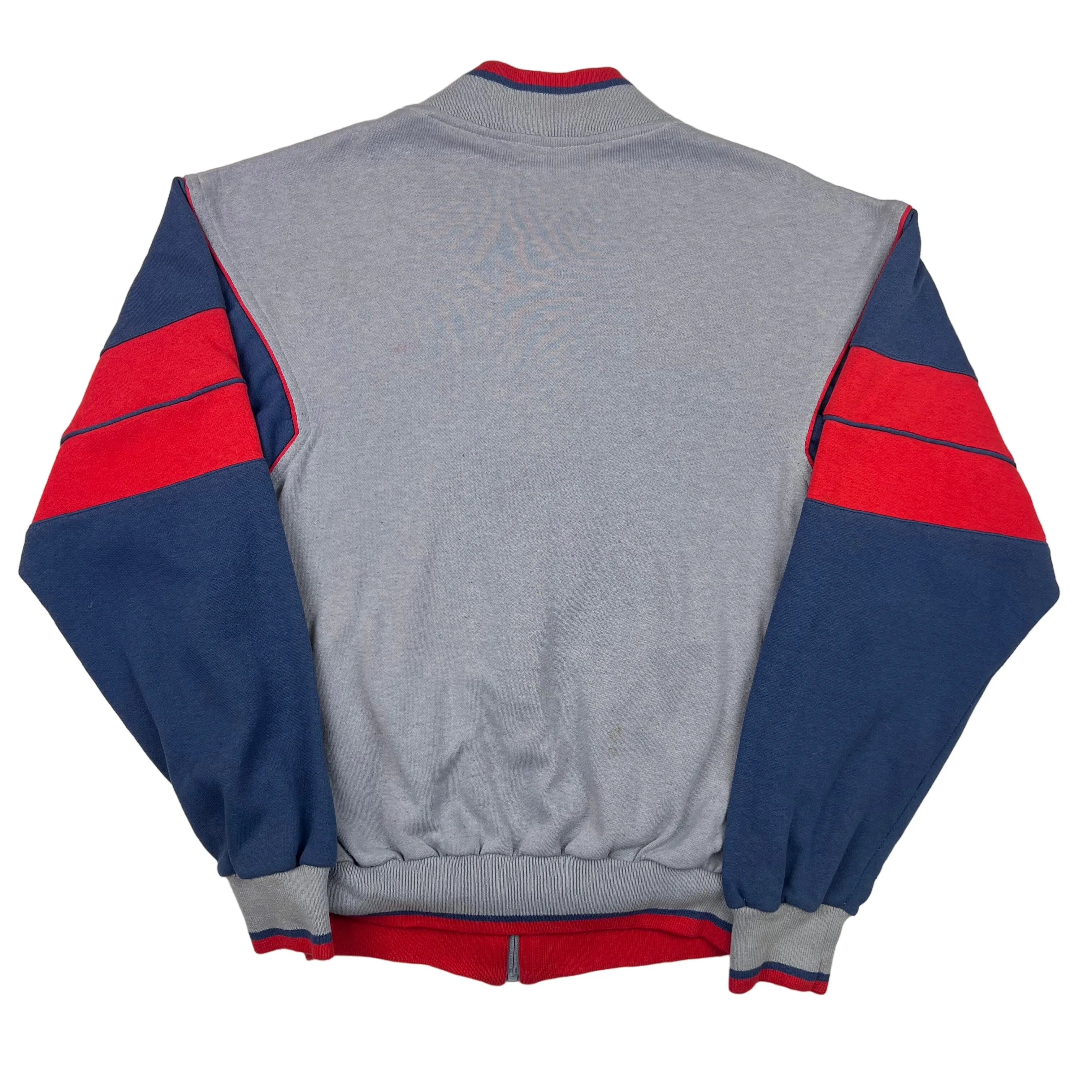 Adidas 80's Full Zip Track Sweatshirt Grey Blue Red