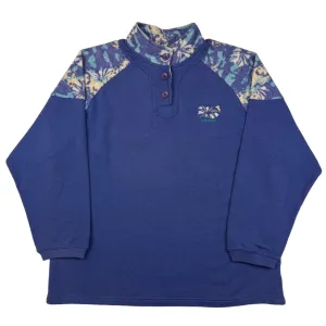 Adidas Vintage Blue Quarter Zip Sweatshirt