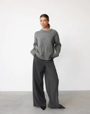 Alva Knit Jumper (Grey Marle)