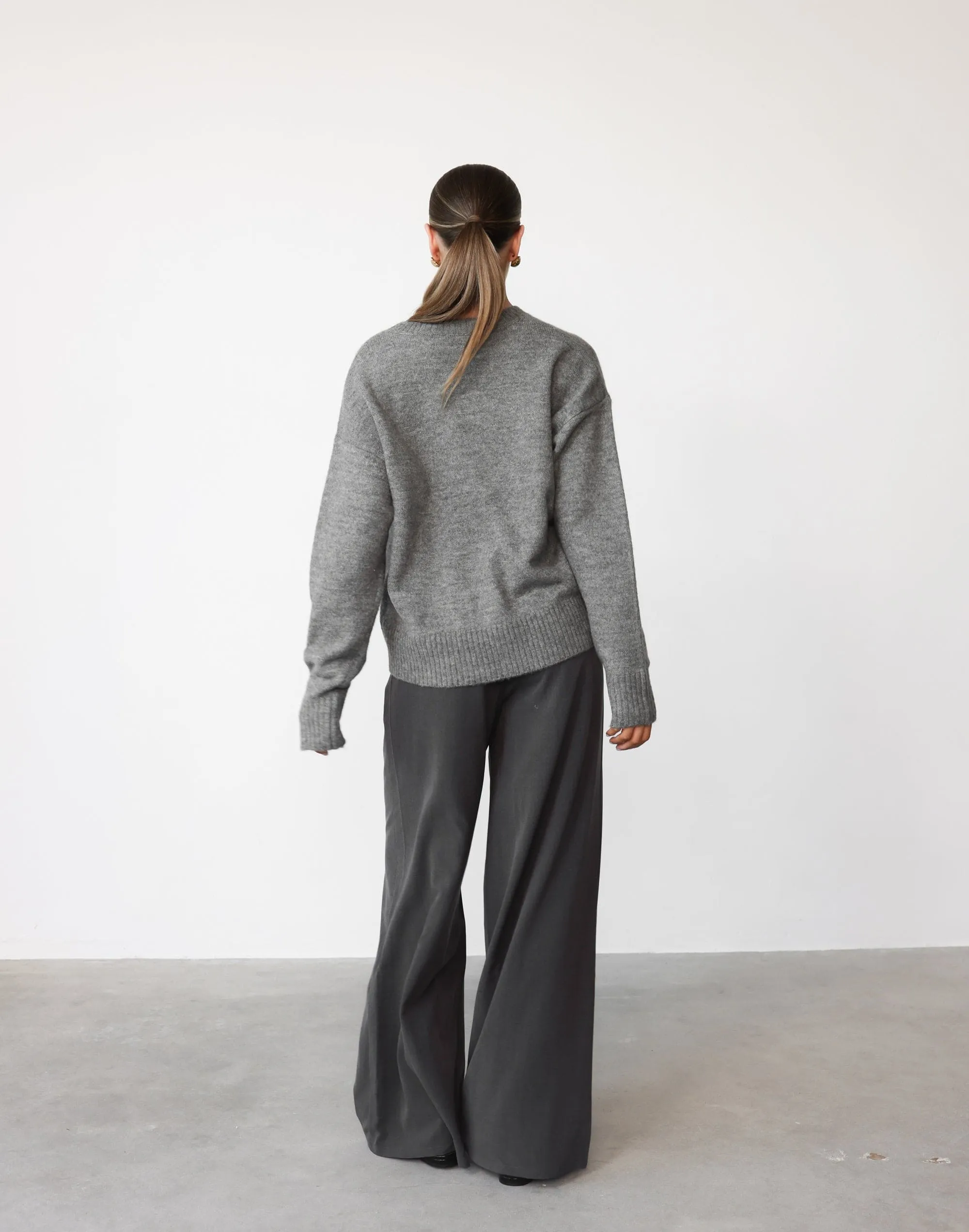 Alva Knit Jumper (Grey Marle)