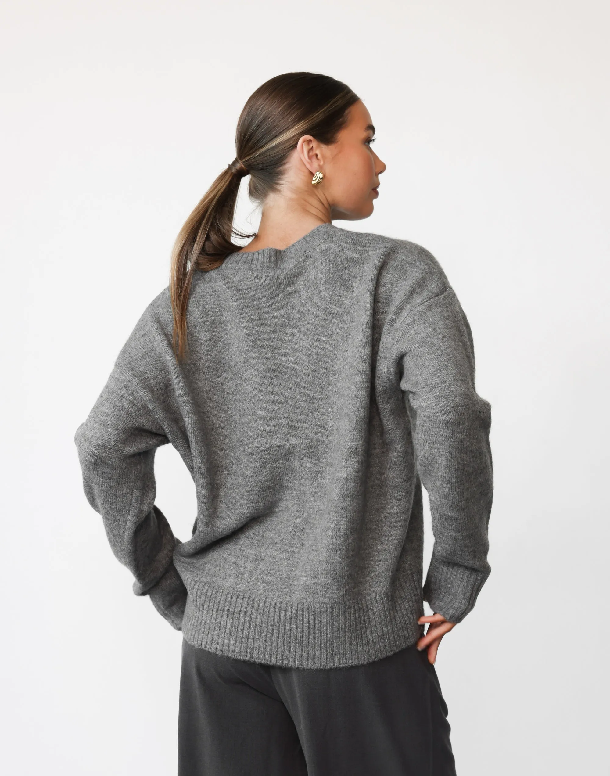 Alva Knit Jumper (Grey Marle)