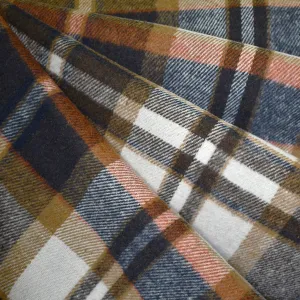 Autumn Plaid Heavy Flannel Twill Vanilla/Chocolate