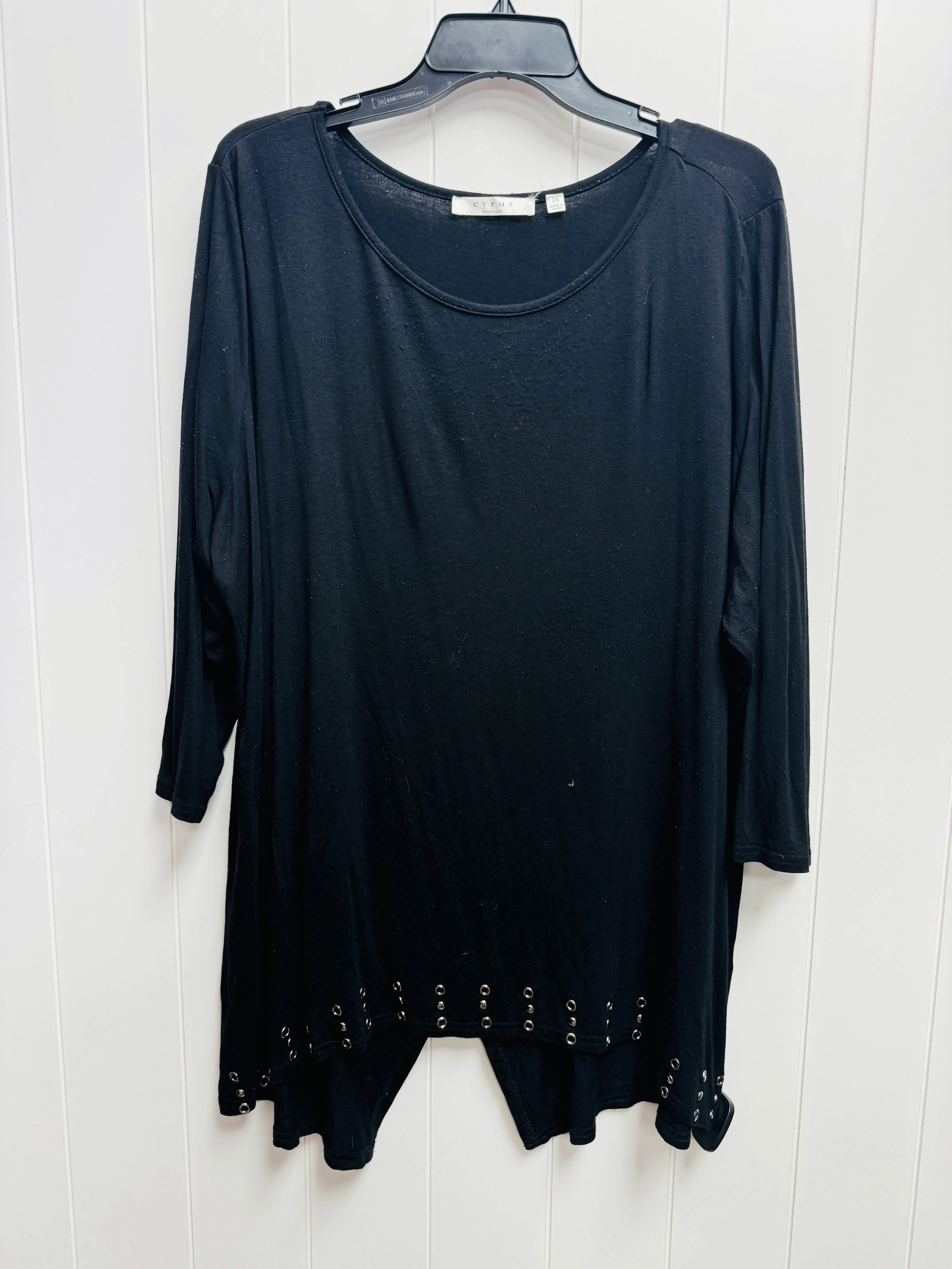 Black Top Long Sleeve Cyrus Knits, Size 2x