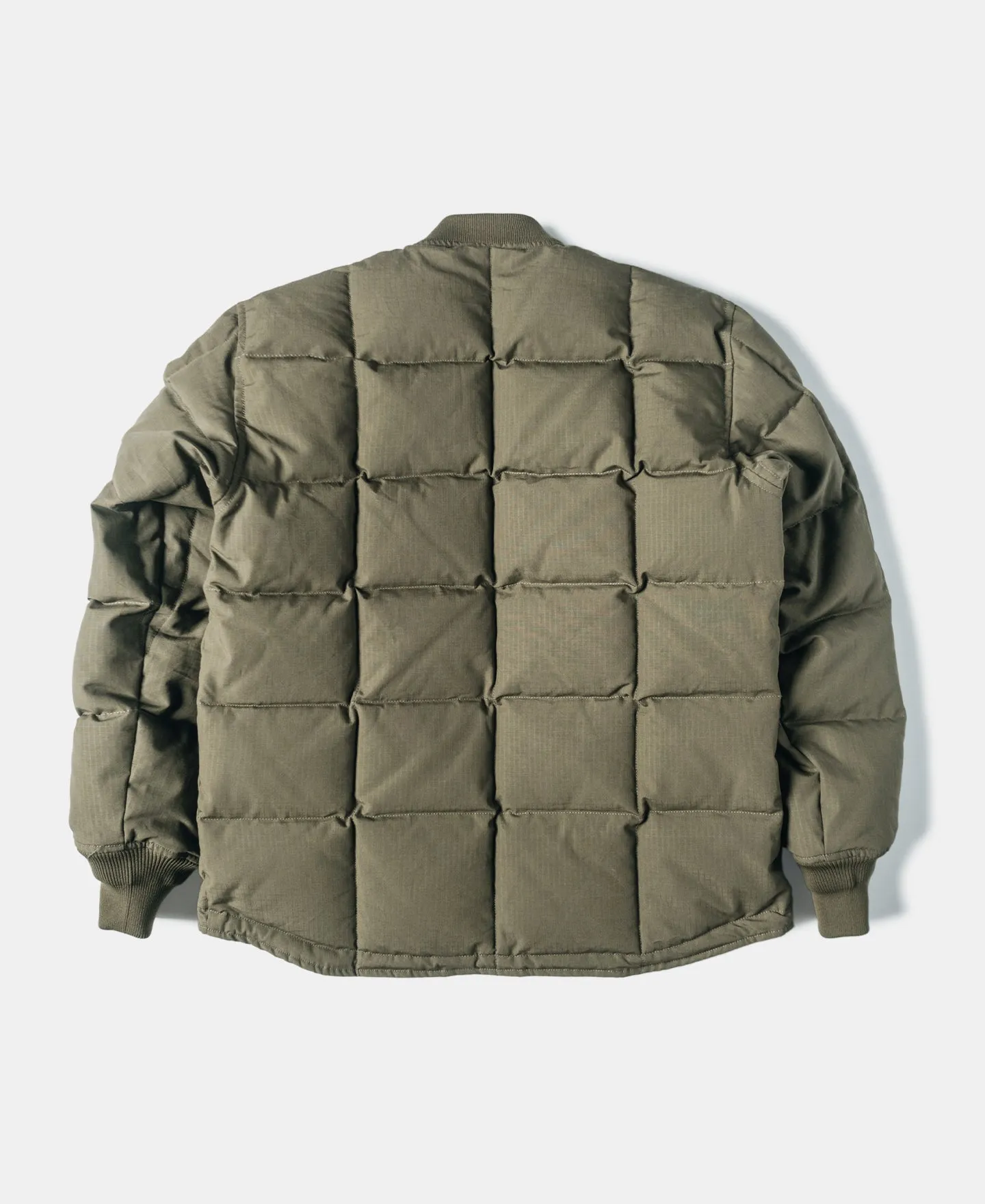 Box Quilted Down Liner Jacket - Olive