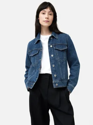 Boxy Denim Trucker Jacket | Vintage Mid Blue