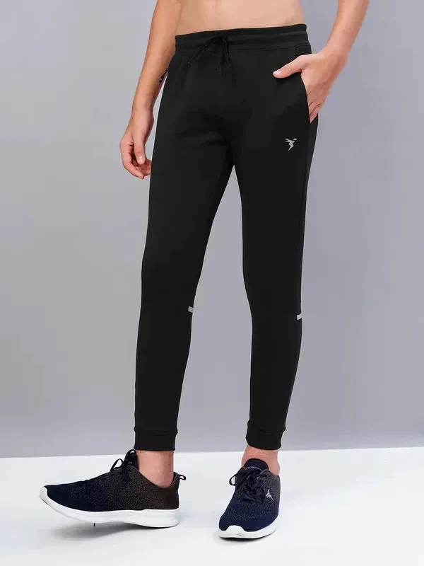 Boys Solid Slim Fit Joggers with TECHNO GUARD