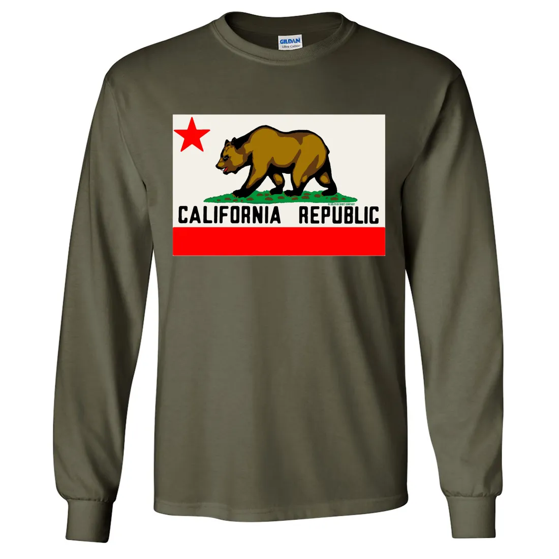 California Republic Original Bear Flag Long Sleeve Shirt