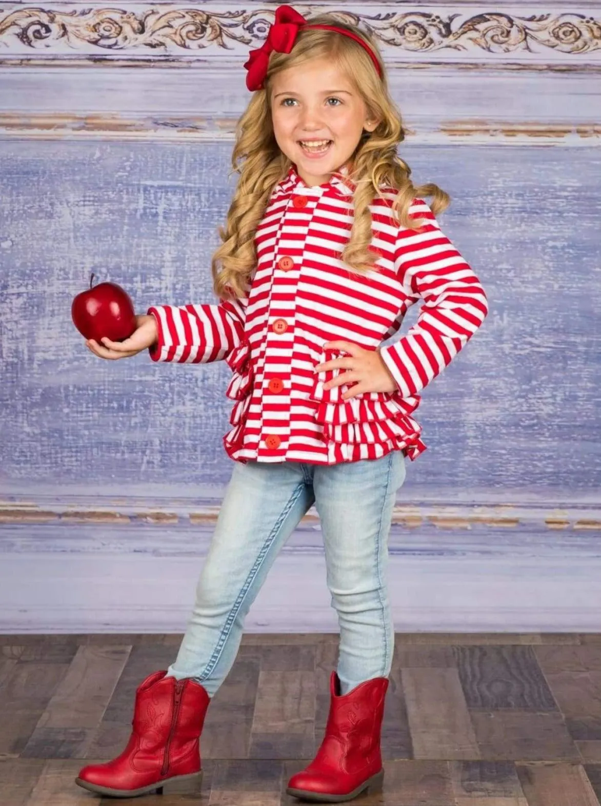 Candy Cane Kisses Hoodie Cardigan