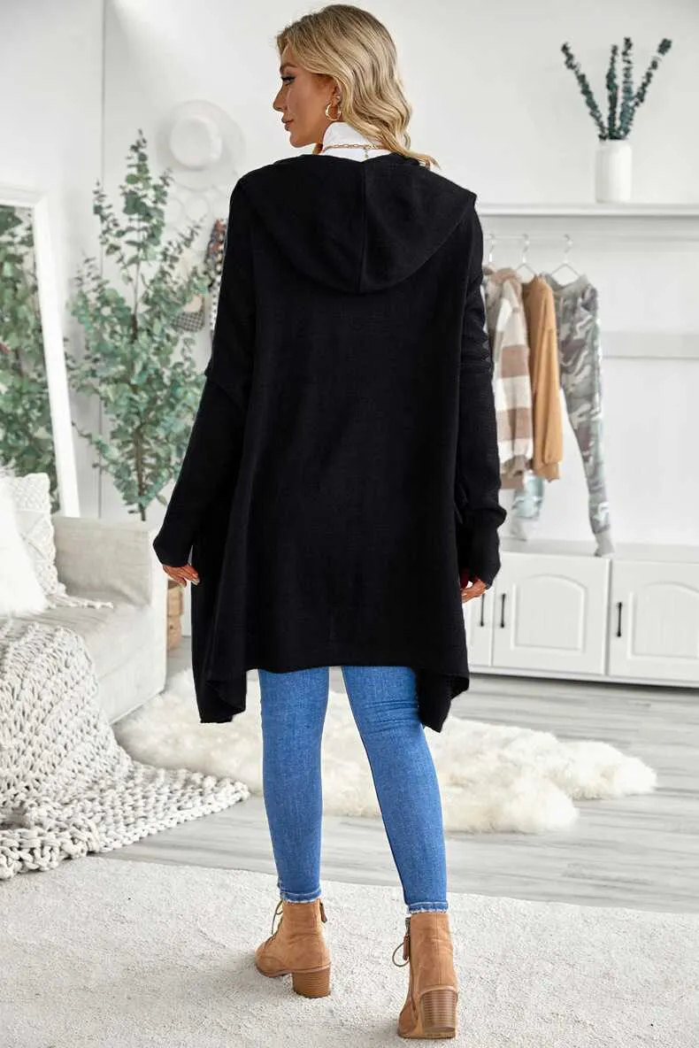 Casual Hooded Mid-Length Trench