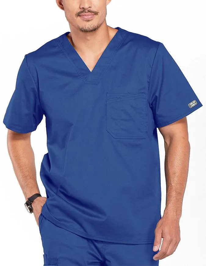 Cherokee WorkWear Men's Double Chest Pocket V-Neck Scrub Top