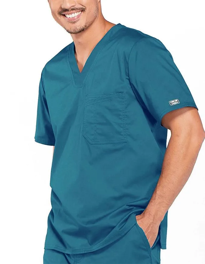 Cherokee WorkWear Men's Double Chest Pocket V-Neck Scrub Top