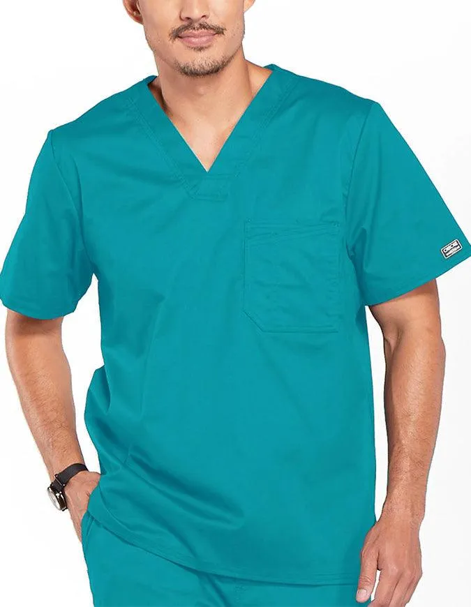 Cherokee WorkWear Men's Double Chest Pocket V-Neck Scrub Top