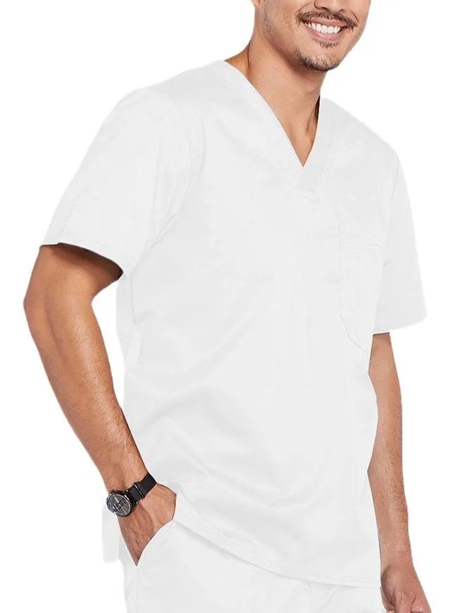 Cherokee WorkWear Men's Double Chest Pocket V-Neck Scrub Top