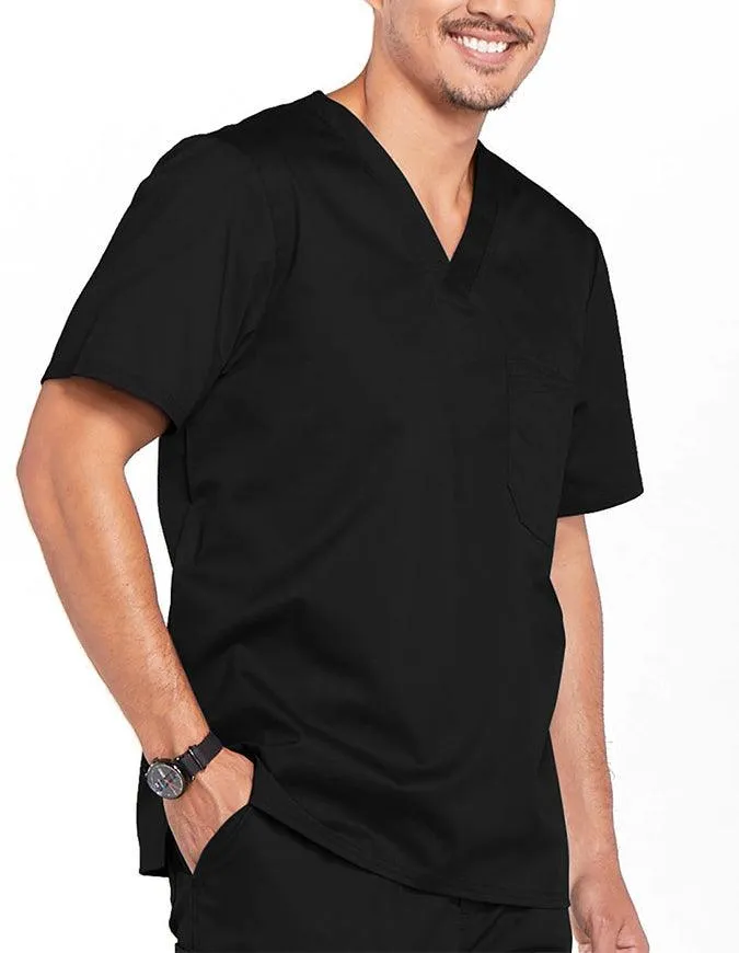 Cherokee WorkWear Men's Double Chest Pocket V-Neck Scrub Top