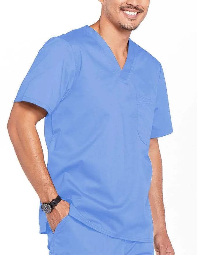 Cherokee WorkWear Men's Double Chest Pocket V-Neck Scrub Top