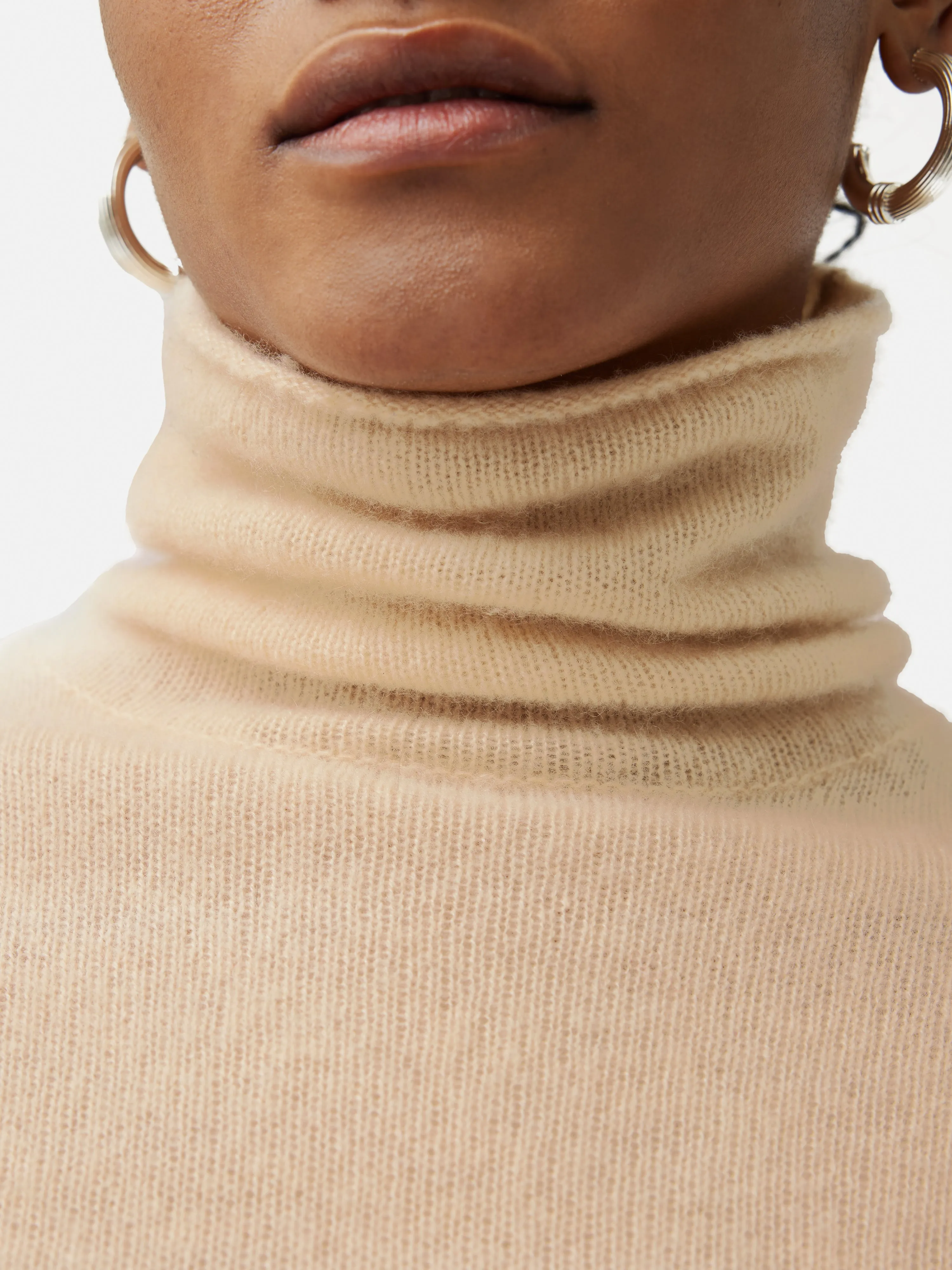 Cloud Cashmere Roll Neck | Cream