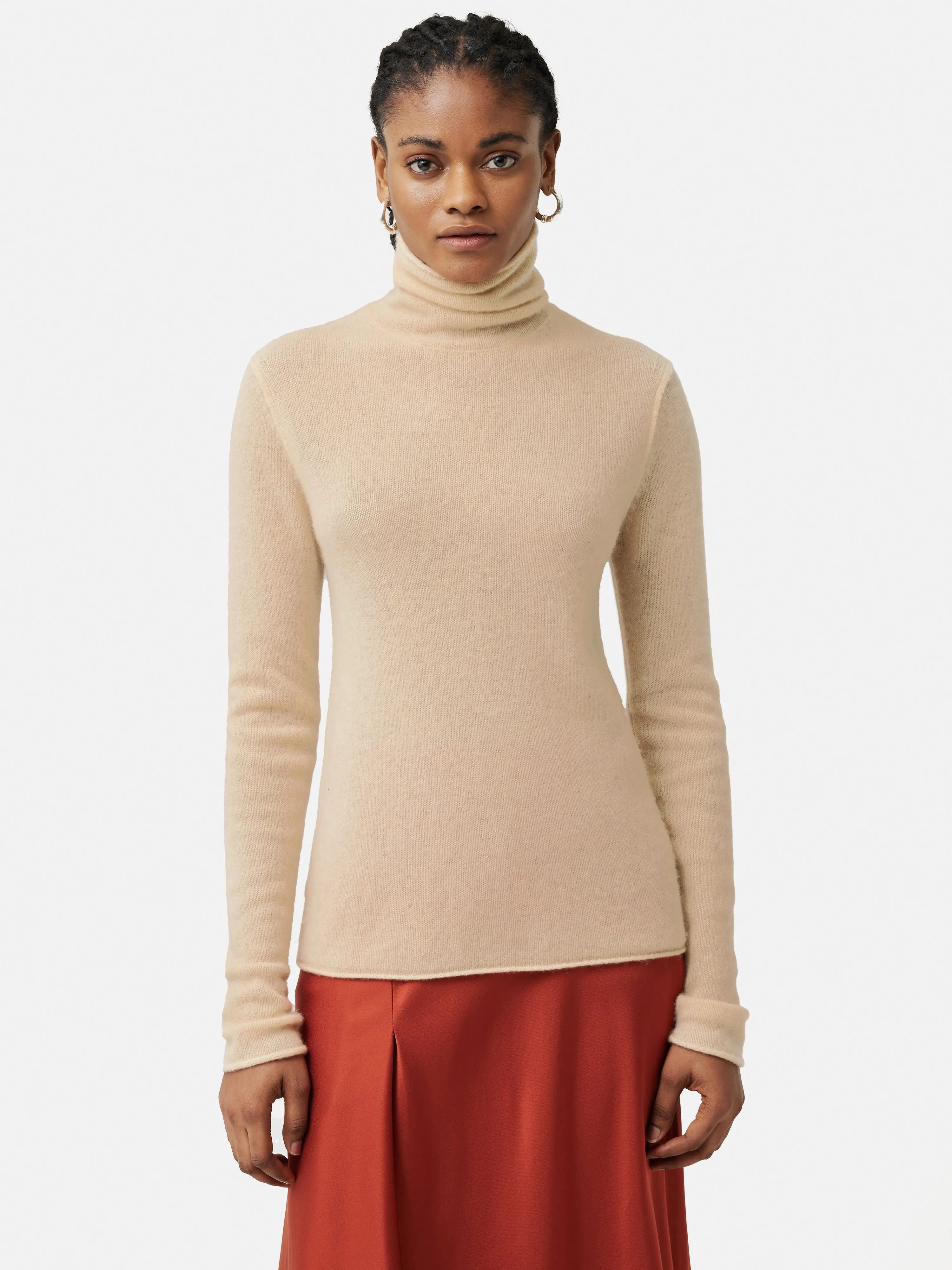 Cloud Cashmere Roll Neck | Cream