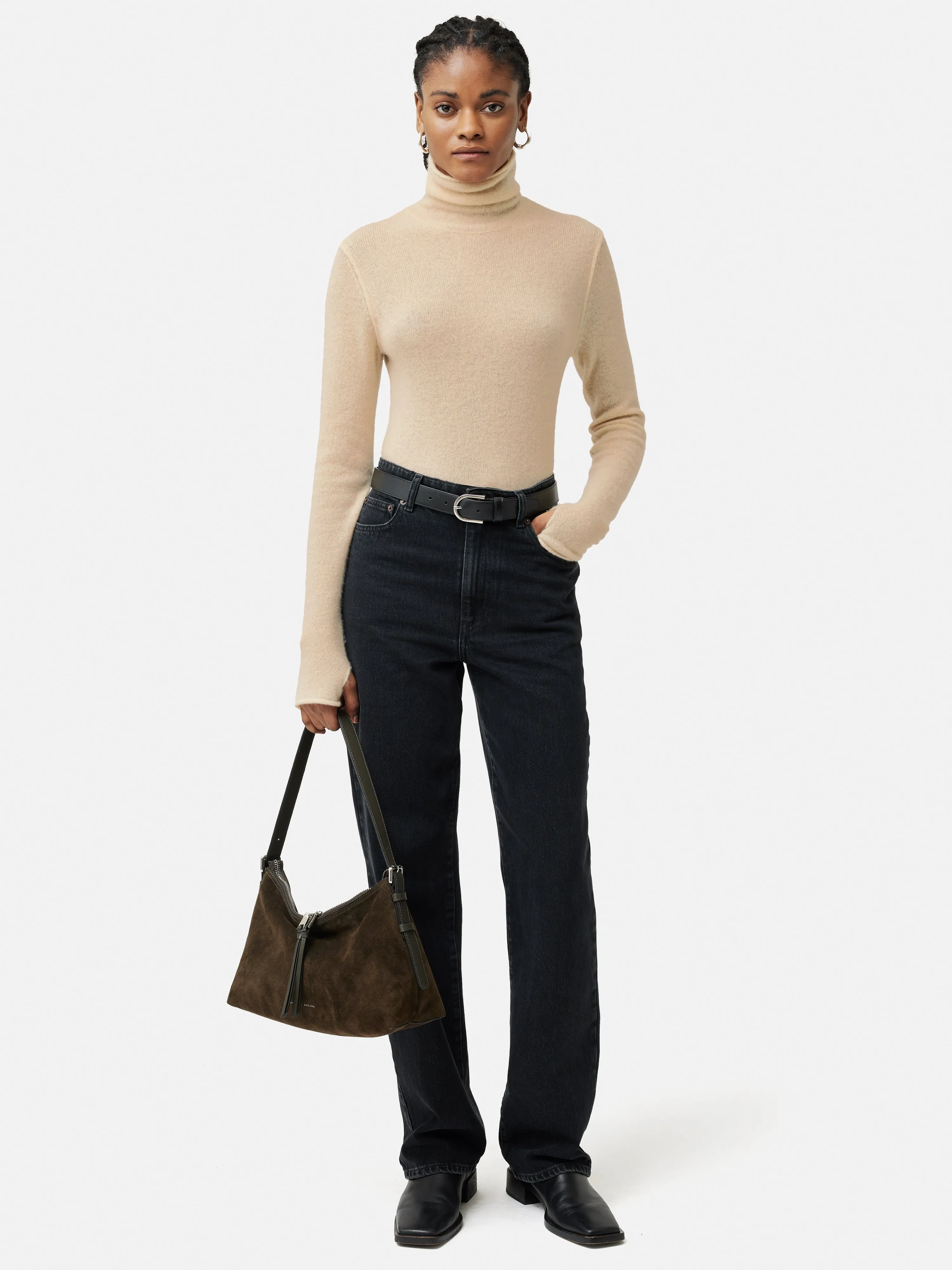 Cloud Cashmere Roll Neck | Cream