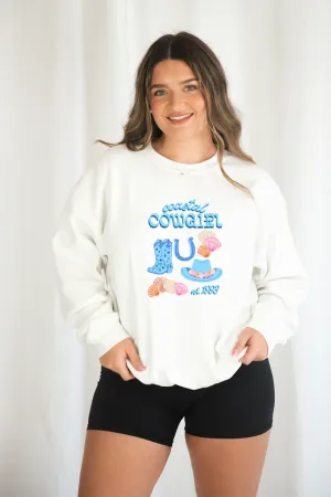 Coastal Cowgirl crewneck - White