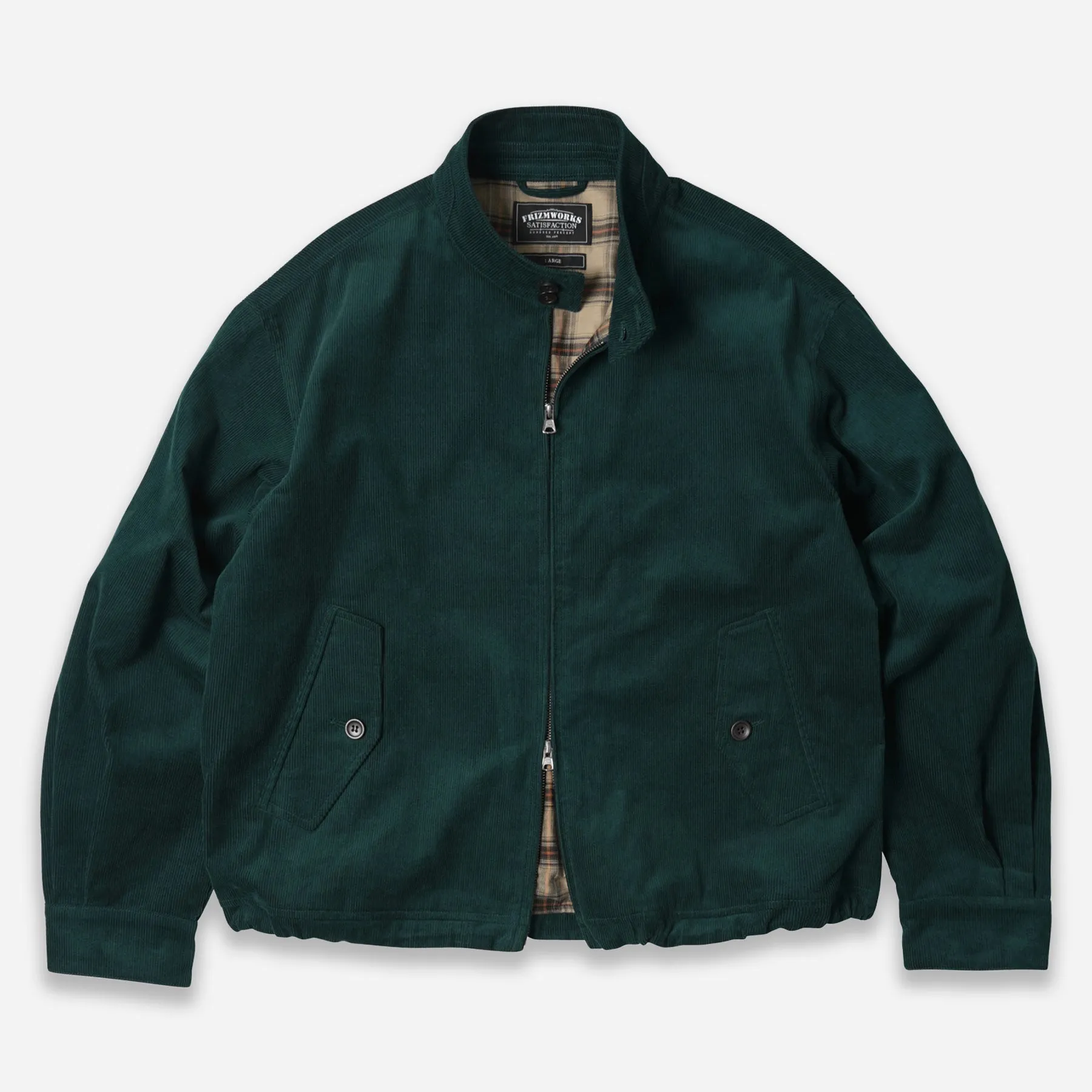 CORDUROY BUDDY HARRINGTON JACKET - DARK GREEN