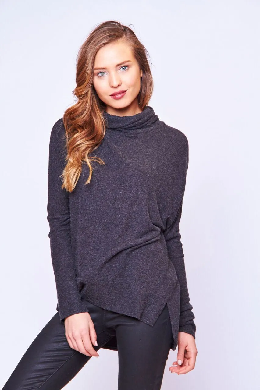 COWL NECK SWEATER