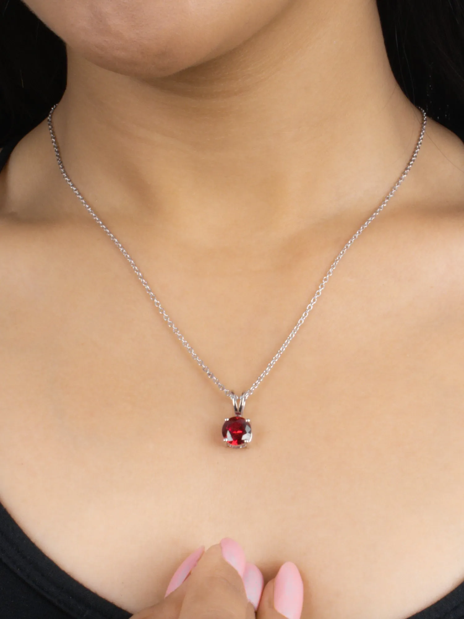 Daily Wear Ruby Solitaire Pendant