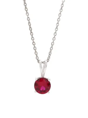 Daily Wear Ruby Solitaire Pendant