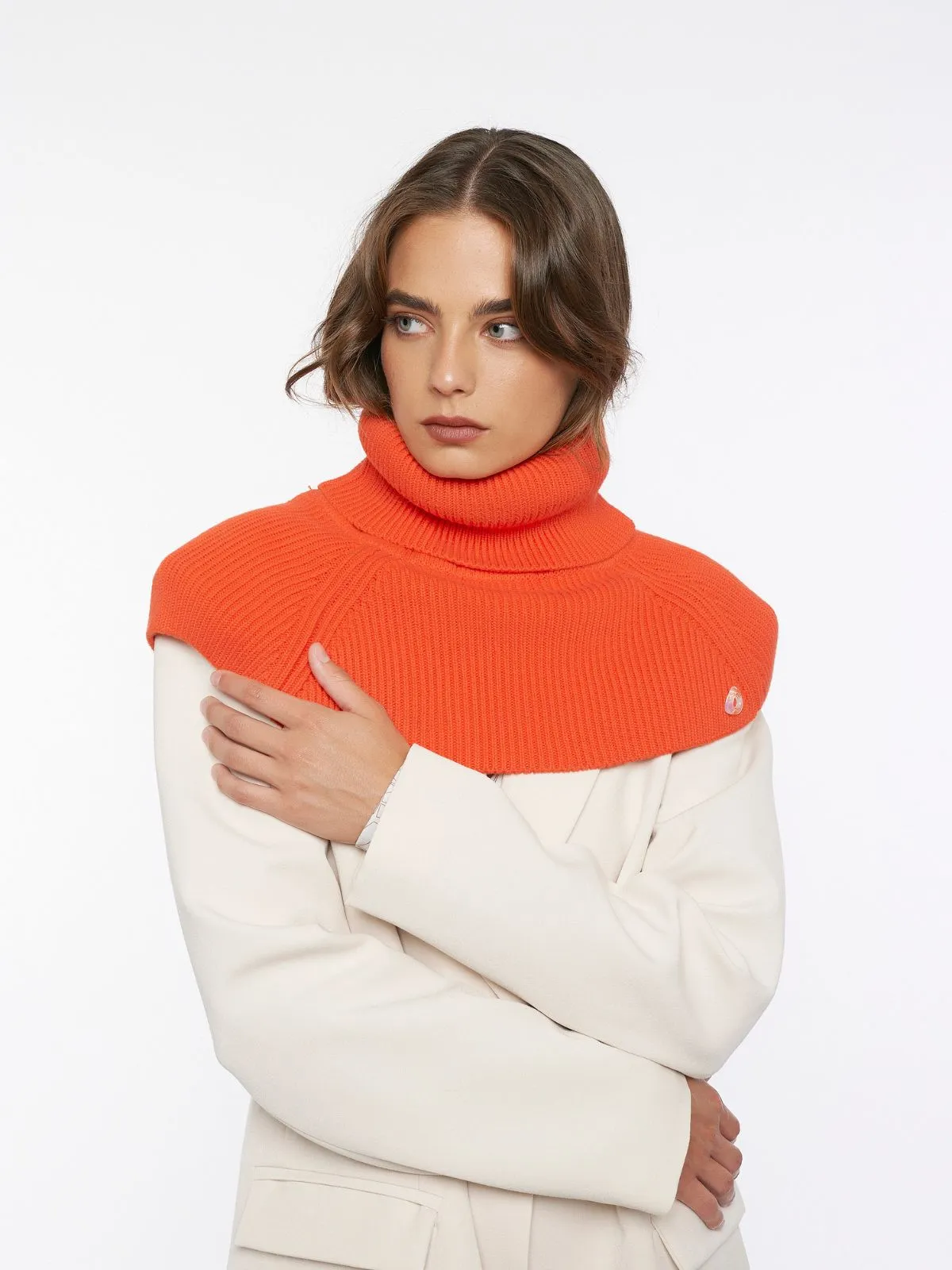 DEAN knit collar - clementine