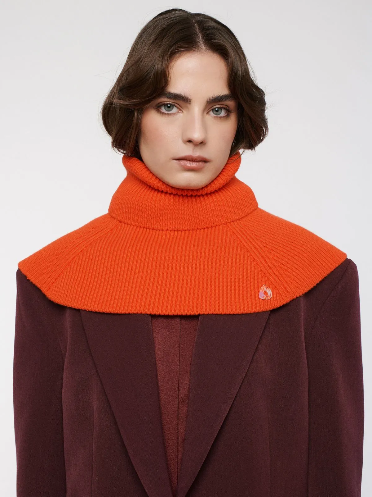 DEAN knit collar - clementine