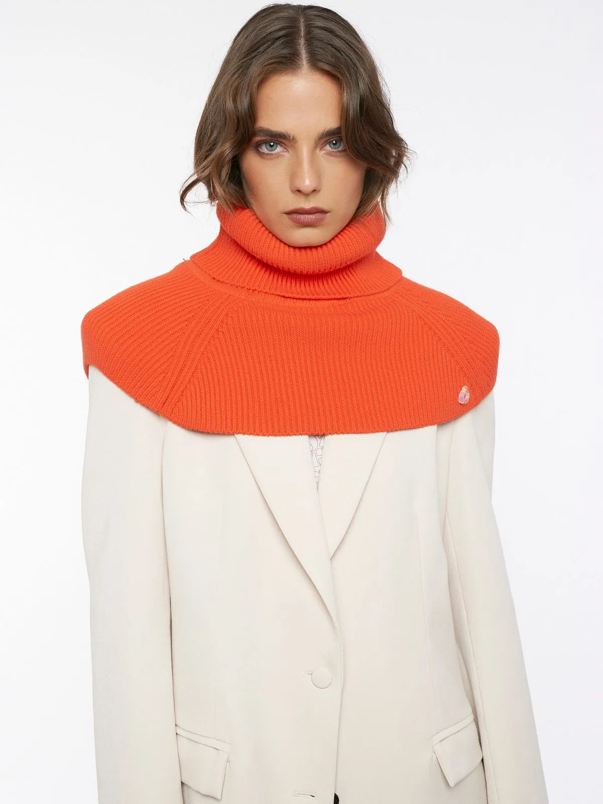 DEAN knit collar - clementine