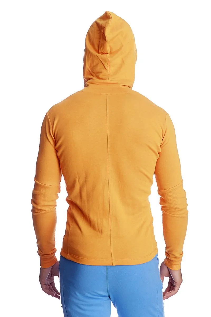 Form-fit Crossover Yoga Track Performance Hoodie (Sun Orange)