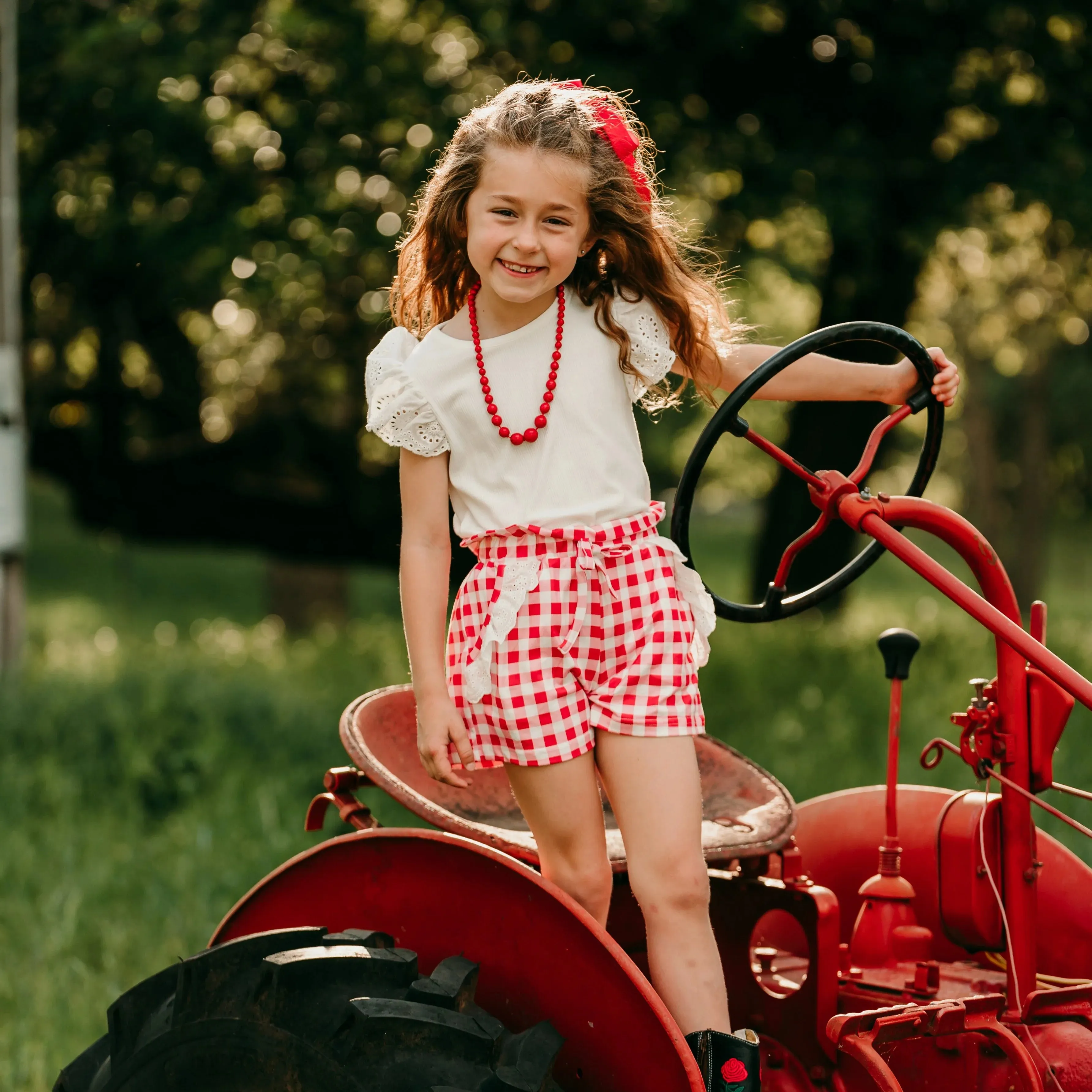 Girl's Shea Baby Red & White