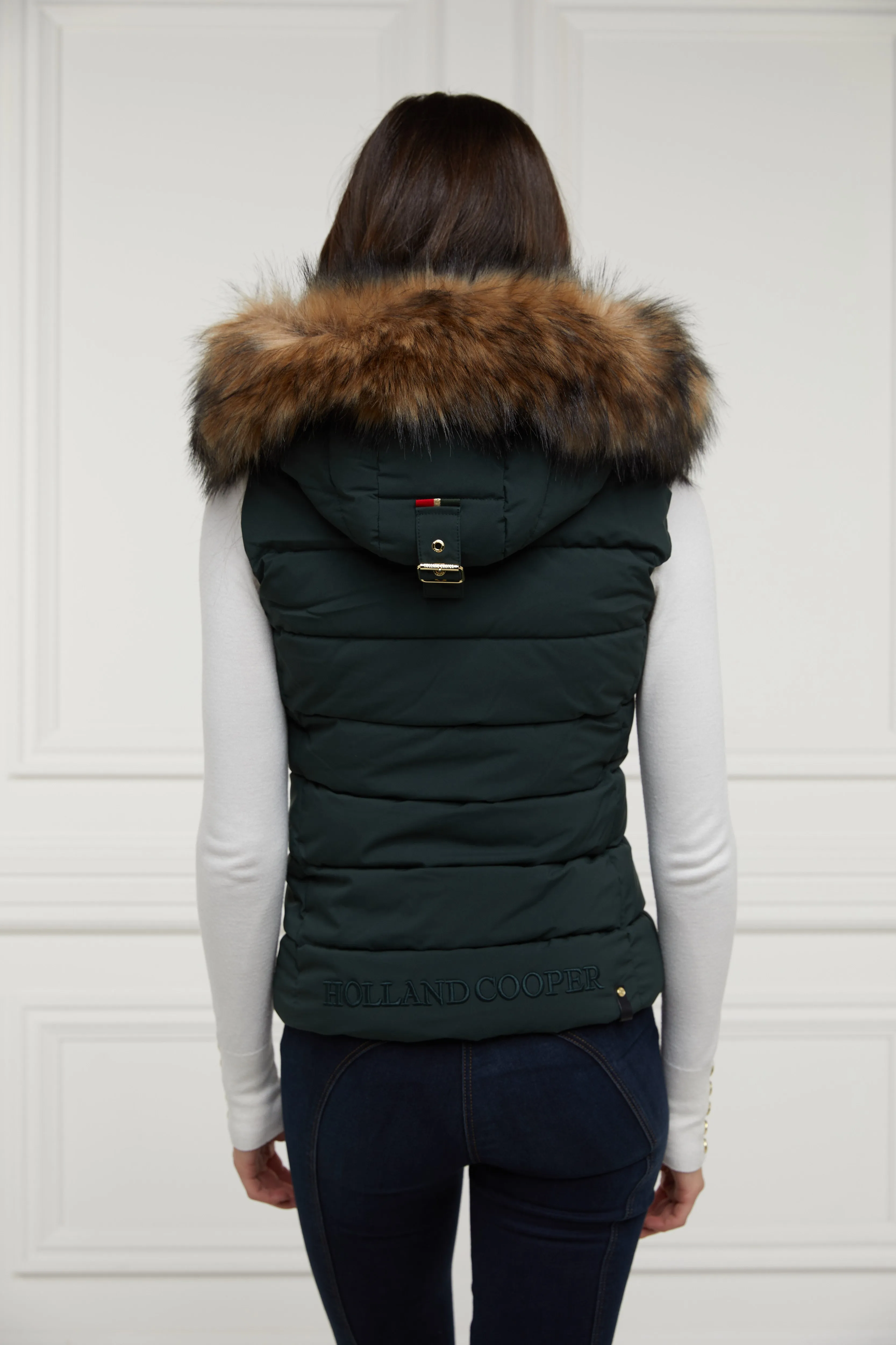 Heritage Faux Fur Gilet (Racing Green)