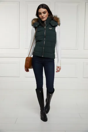 Heritage Faux Fur Gilet (Racing Green)