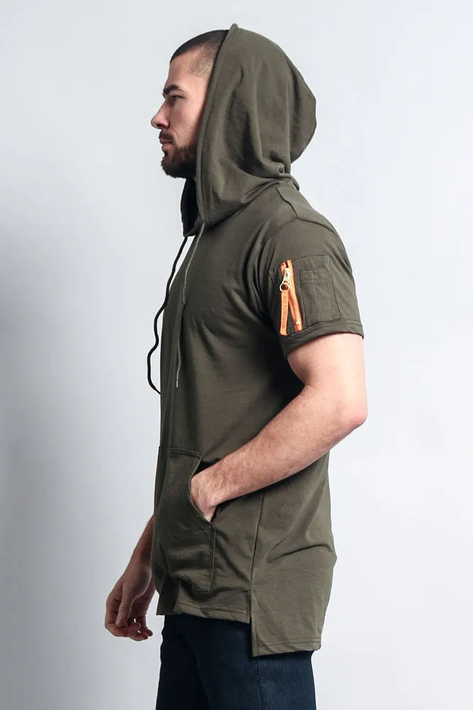 Hooded MA-1 Bomber Flight Style T-Shirt