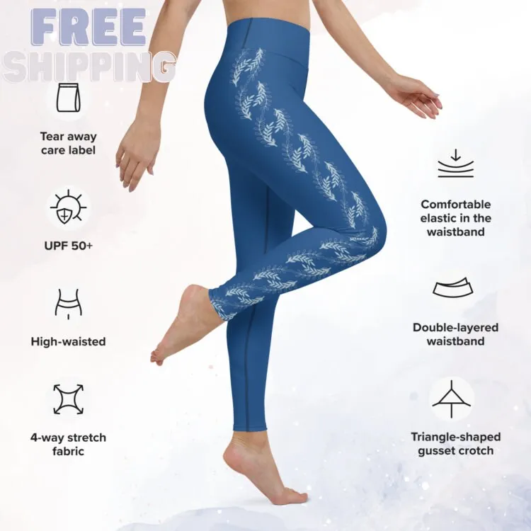 Indigo Blue Side Detail Comfy Leggings