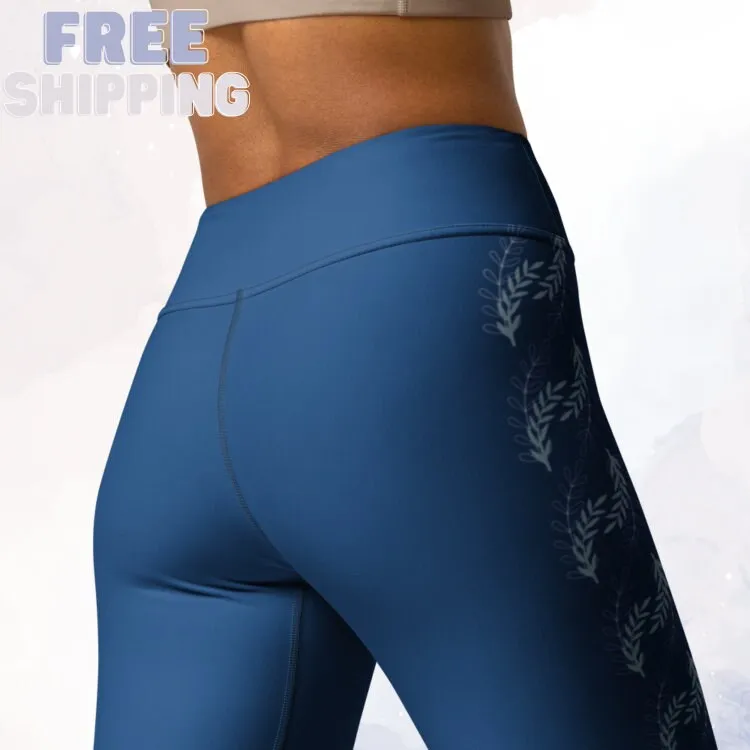 Indigo Blue Side Detail Comfy Leggings