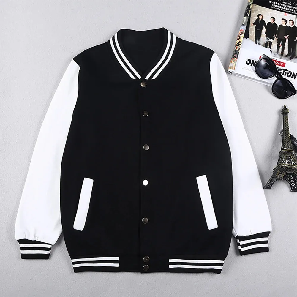 Japanese anime Haikyuu!! Retro Letter Mens Hip Hop Clothes Loose Fashion Baseball Uniform Casual New Tops Comics Male Jackets