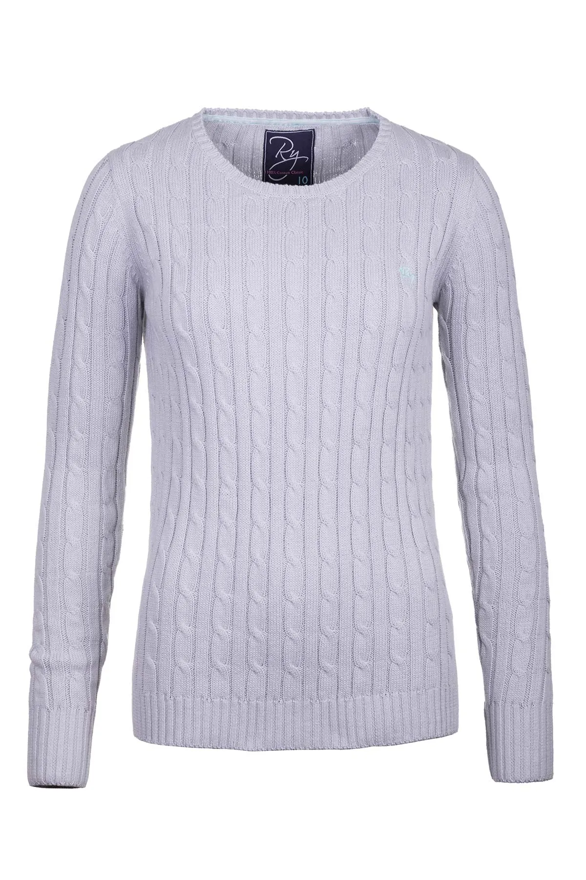 Ladies Crew Neck Cable Knit Jumper