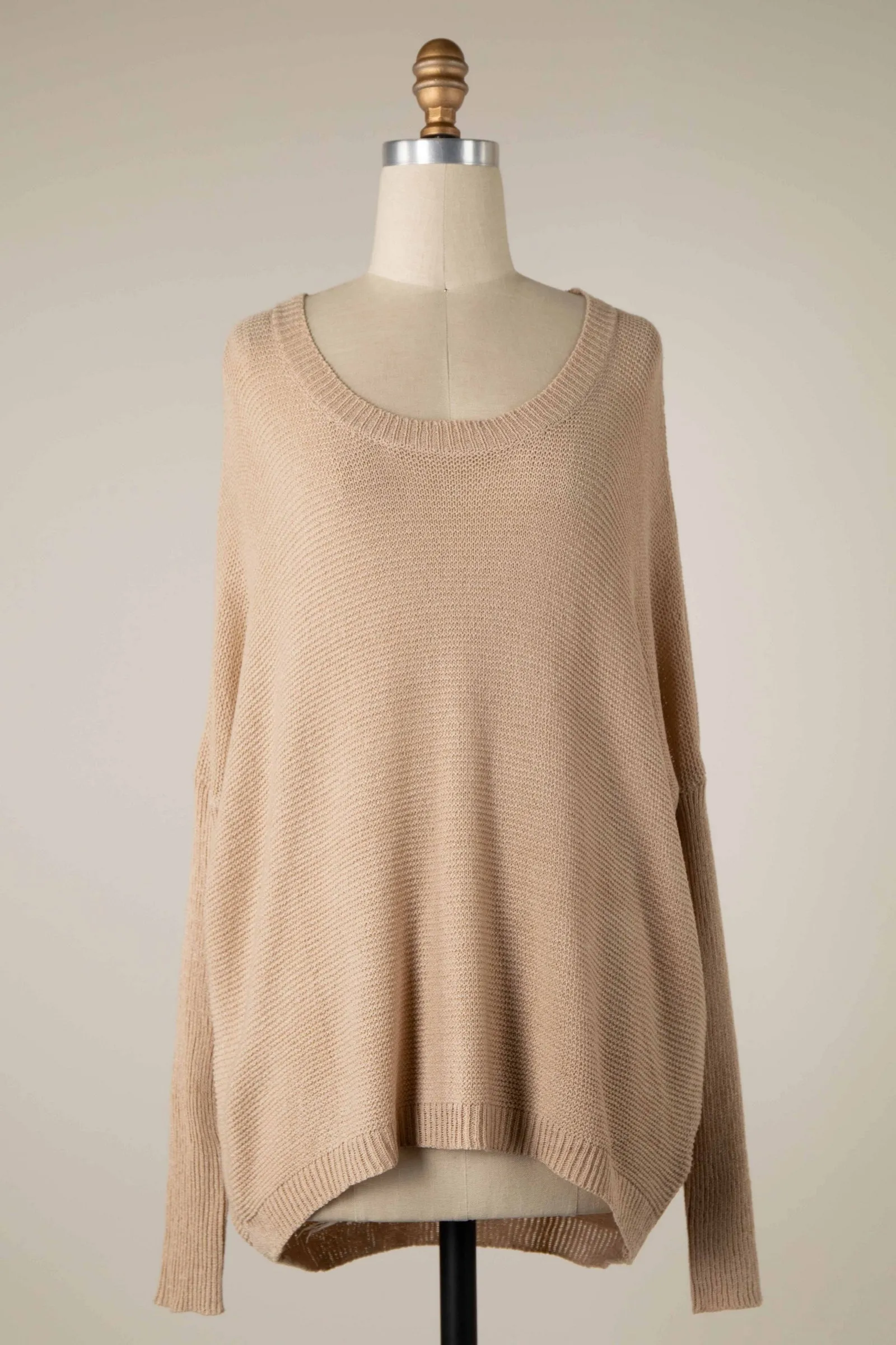 LIGHTWEIGHT CABLE KNIT SWEATER TOP 1 PACK