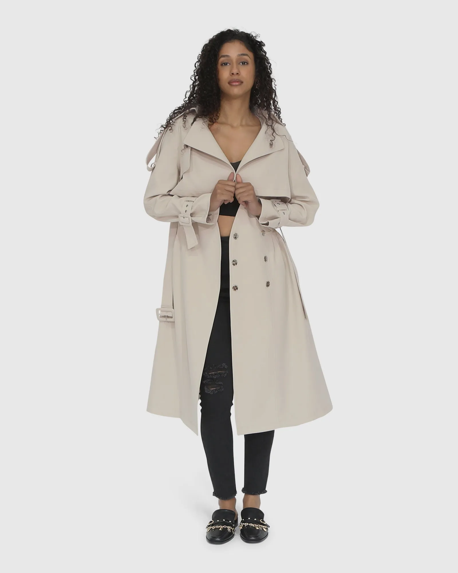 Manhattan Cropped Trench - Sand