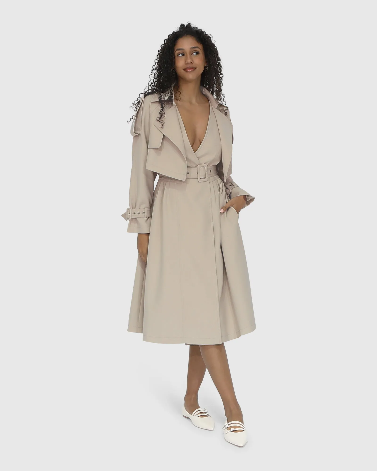 Manhattan Cropped Trench - Sand