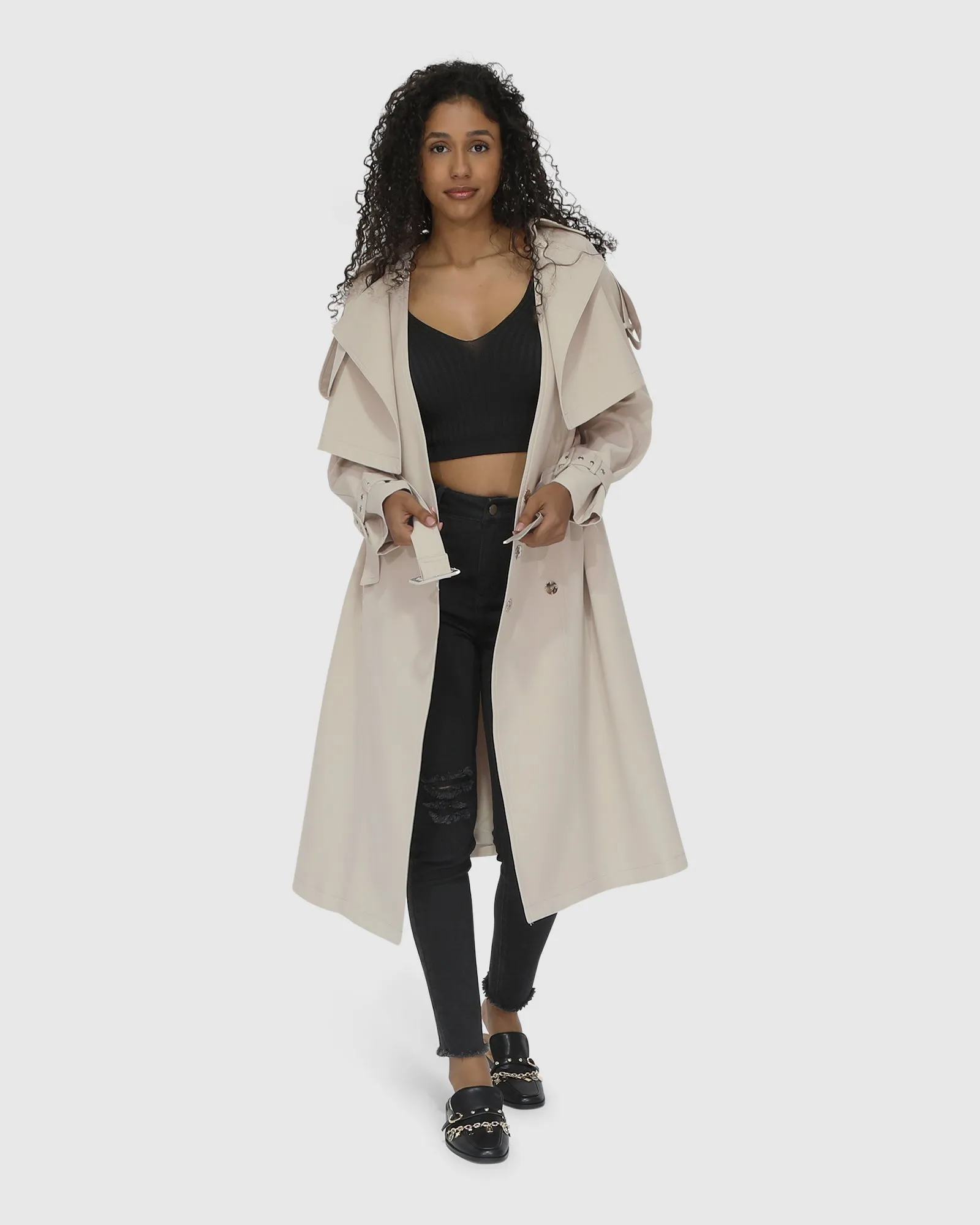 Manhattan Cropped Trench - Sand