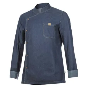 Men's Kitchen Coat Long Sleeves Denim Blue - LAFONT