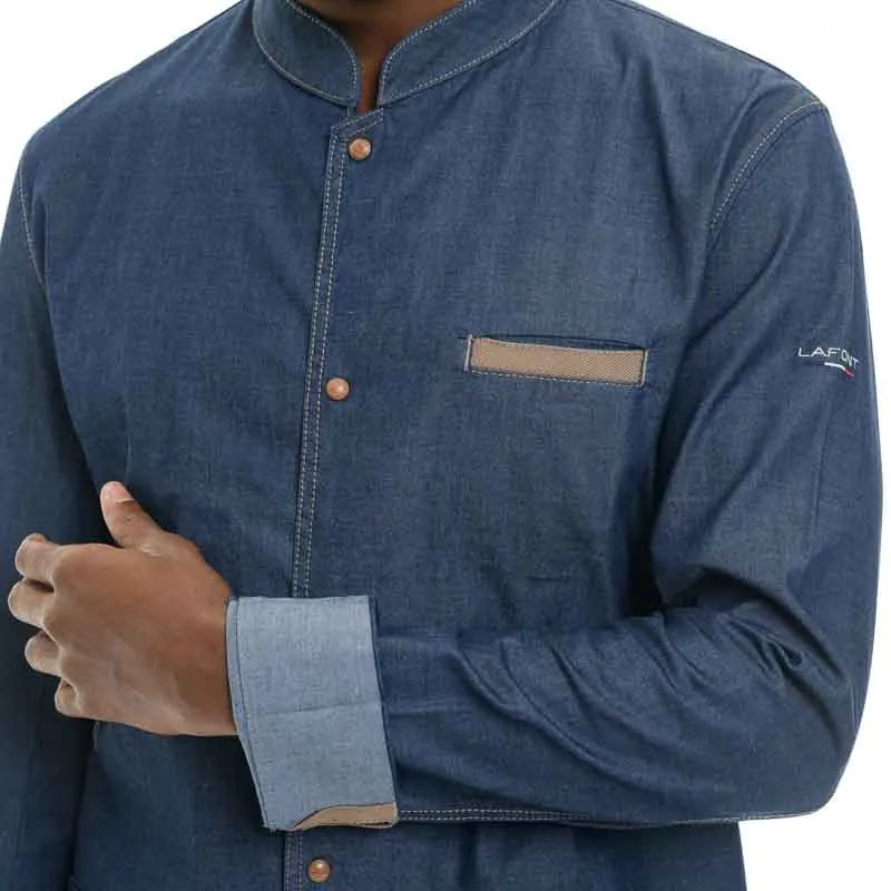 Men's Long Sleeve Jean Chef Coat - LAFONT