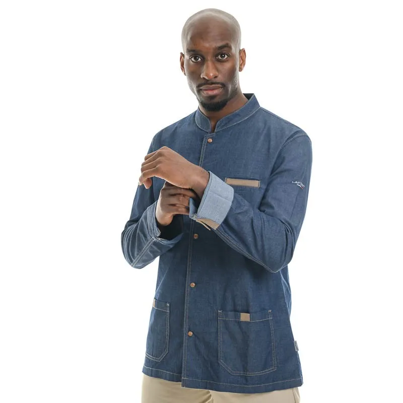 Men's Long Sleeve Jean Chef Coat - LAFONT