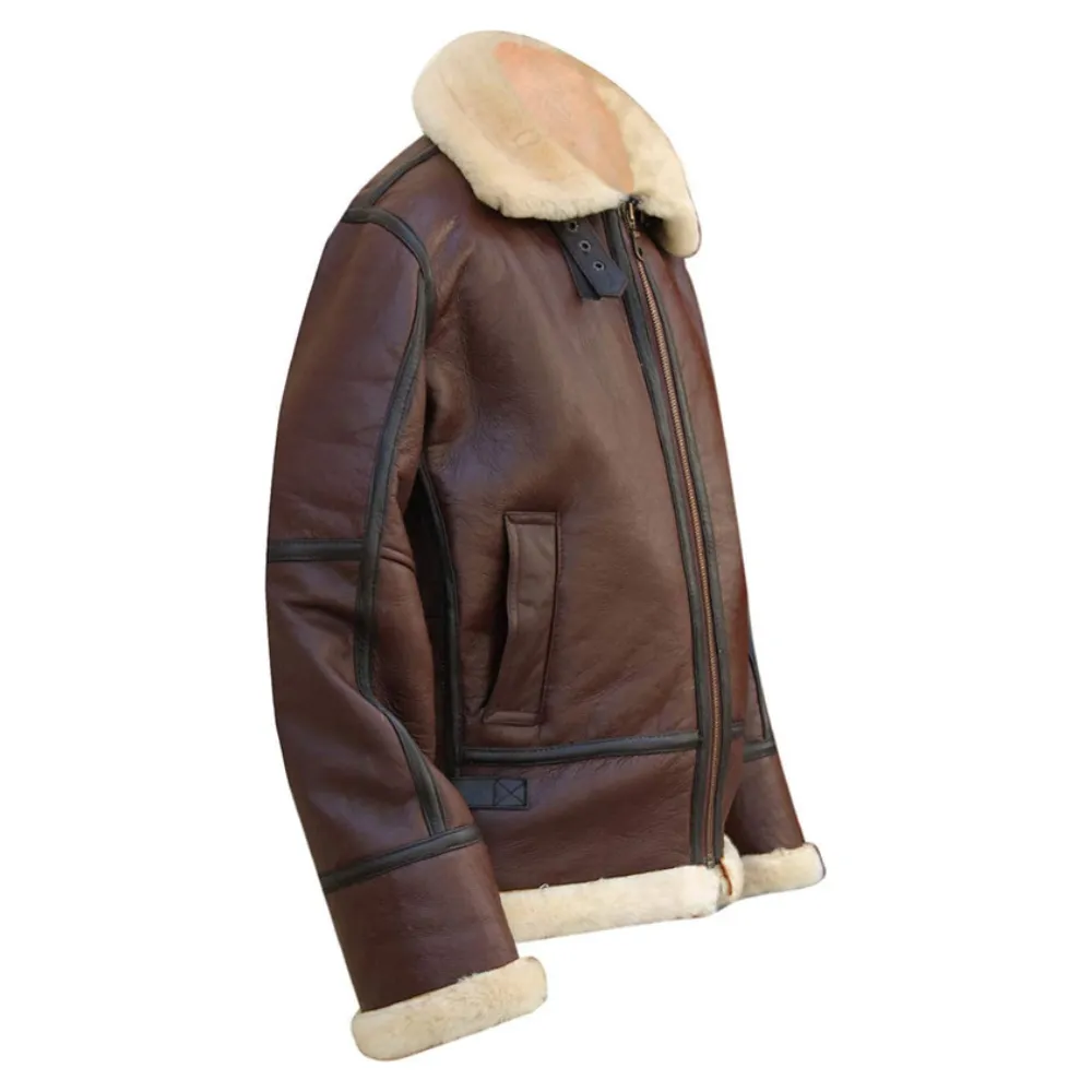 Mens RAF B3 Aviator Shearling Jacket