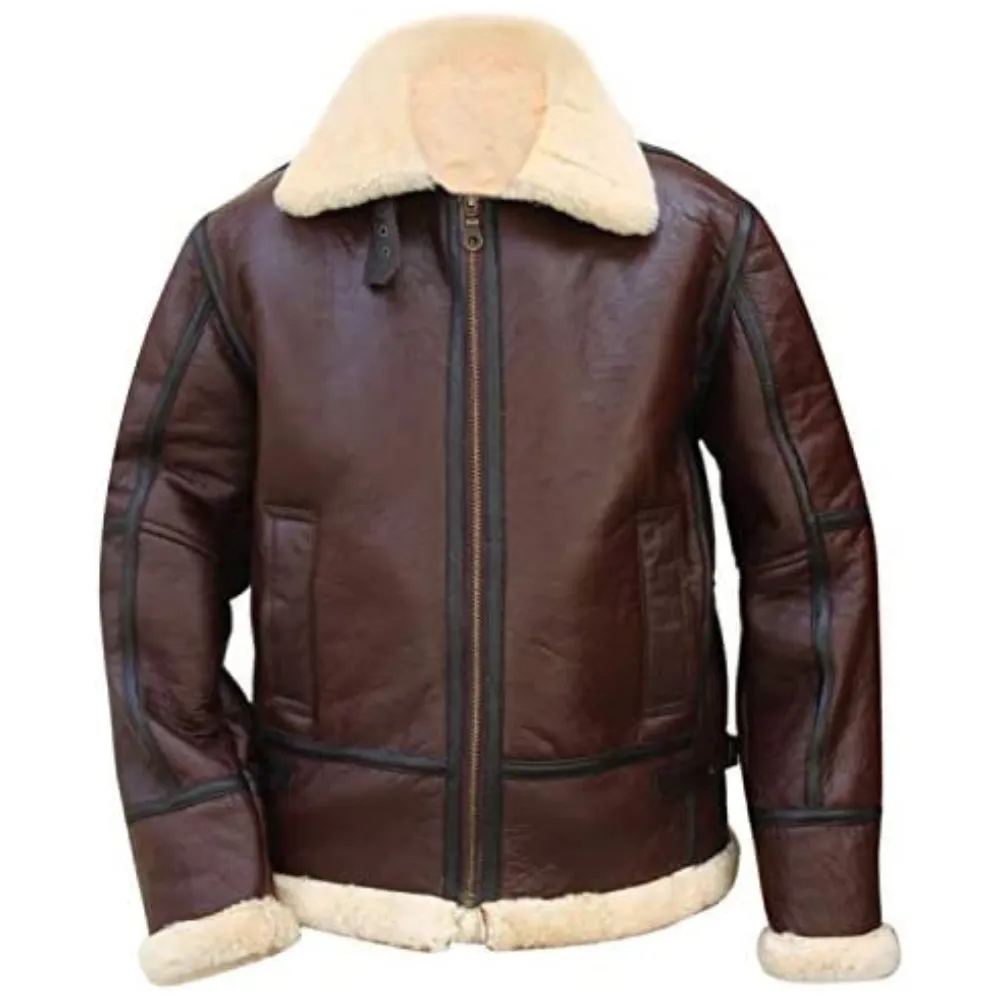 Mens RAF B3 Aviator Shearling Jacket