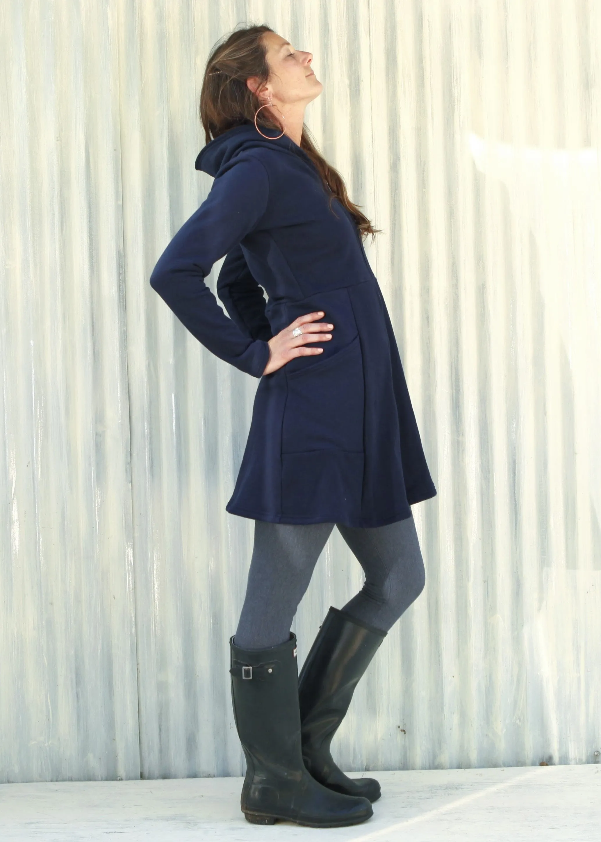 Navy Huron Zip Coat